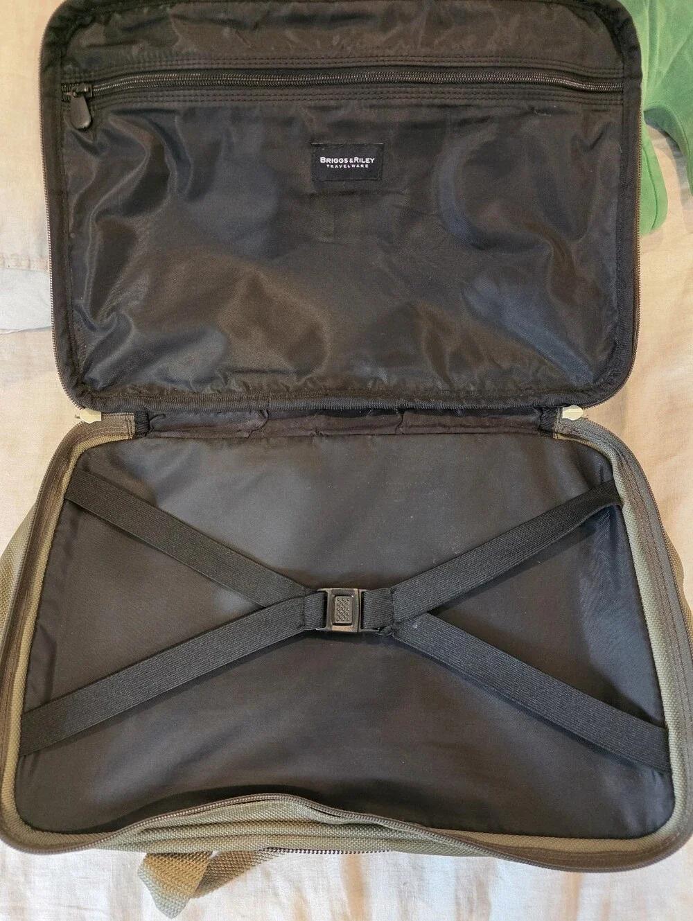 Briggs & Riley Laptop Briefcase Olive Ballistic Nylon (No Strap)